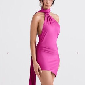 House of CB Fuchsia One Shoulder Dress